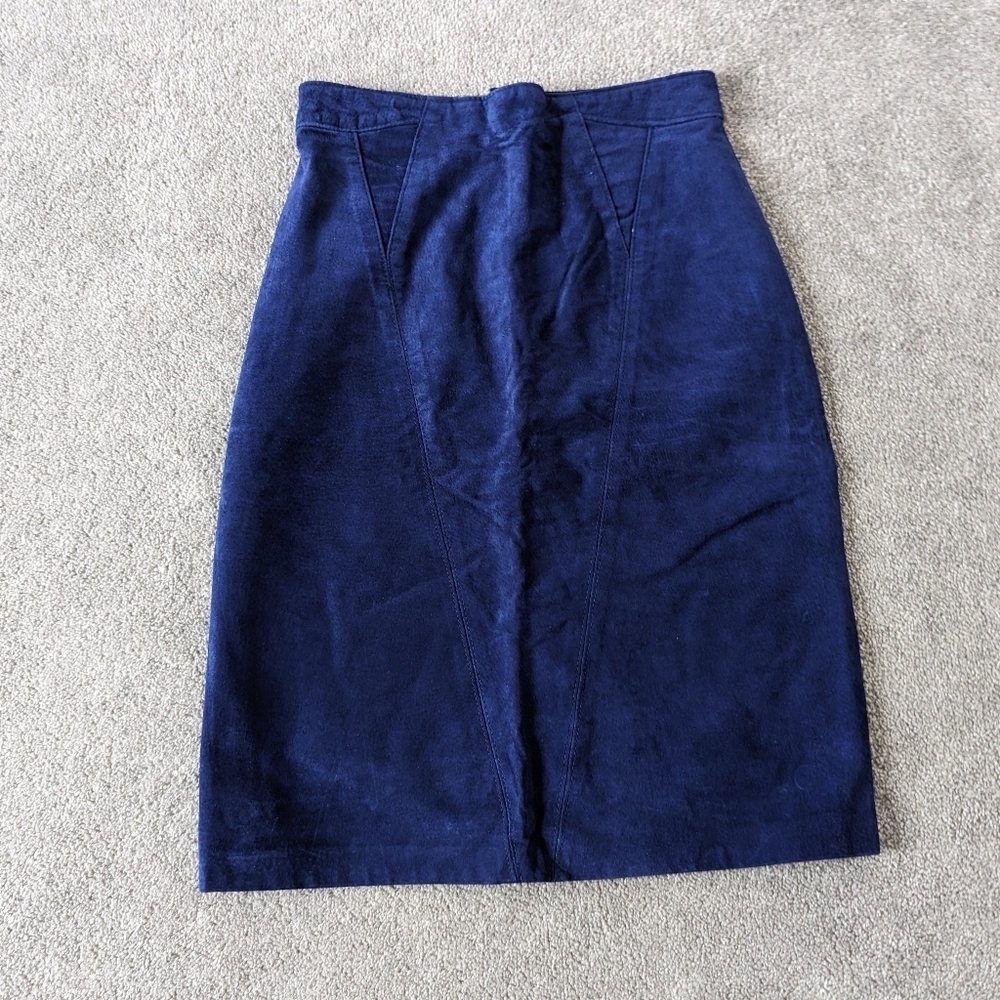 Club Pelle Midi Leather Skirt Y2K Vintage